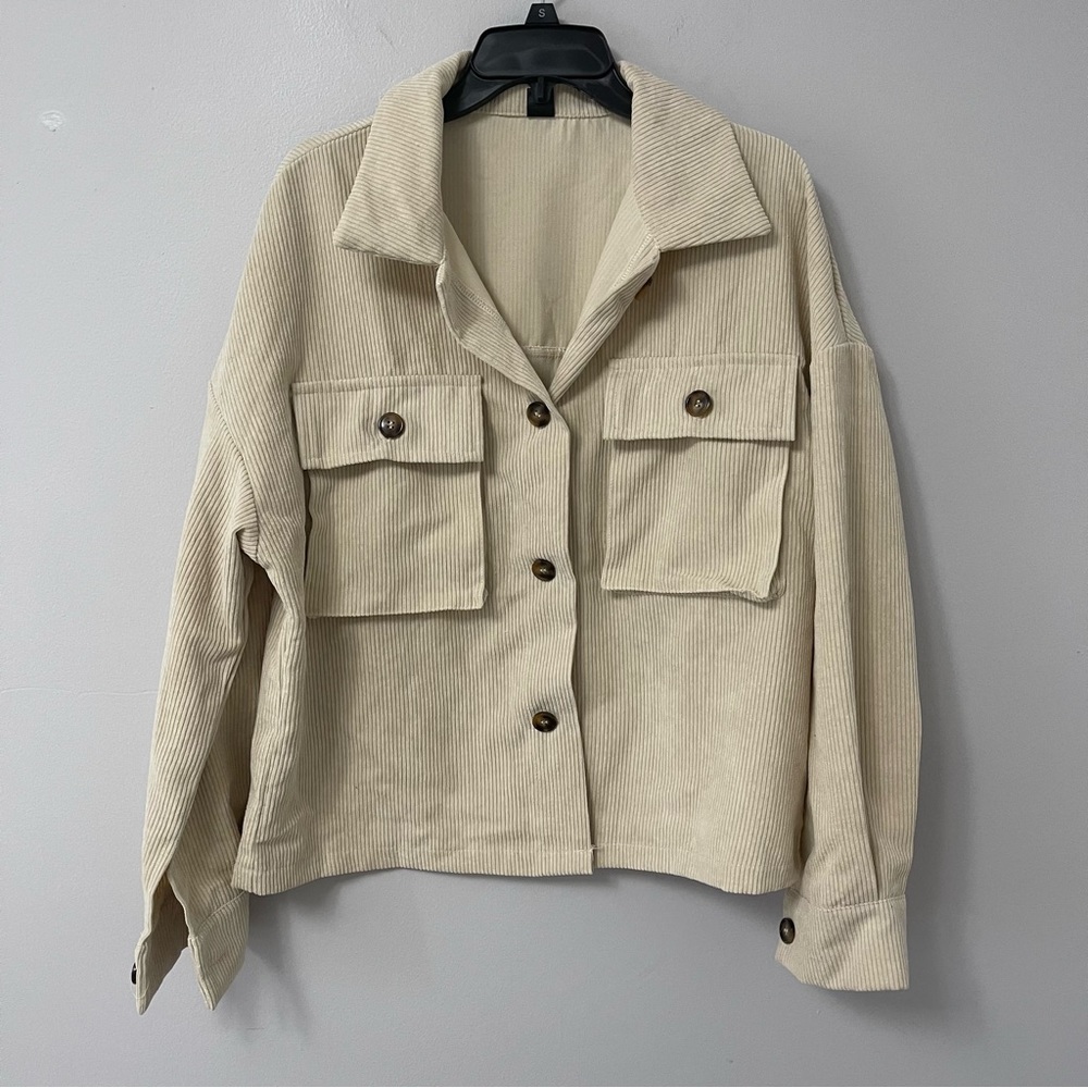 Corduroy style lightweight shacket
